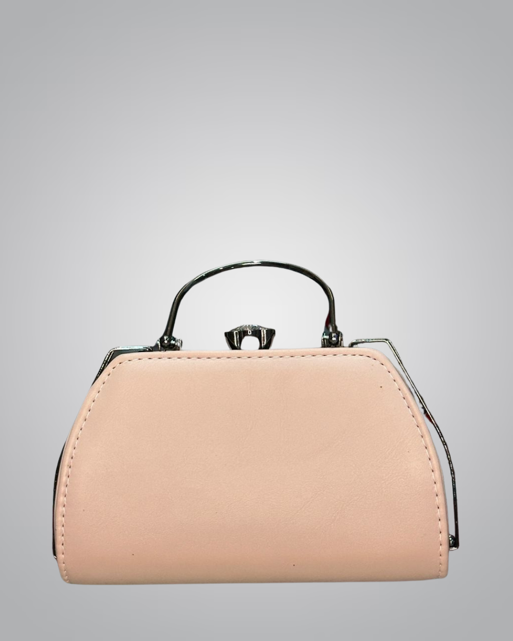 Elegant Hand-Painted Floral Handbag with Crystal Clasp