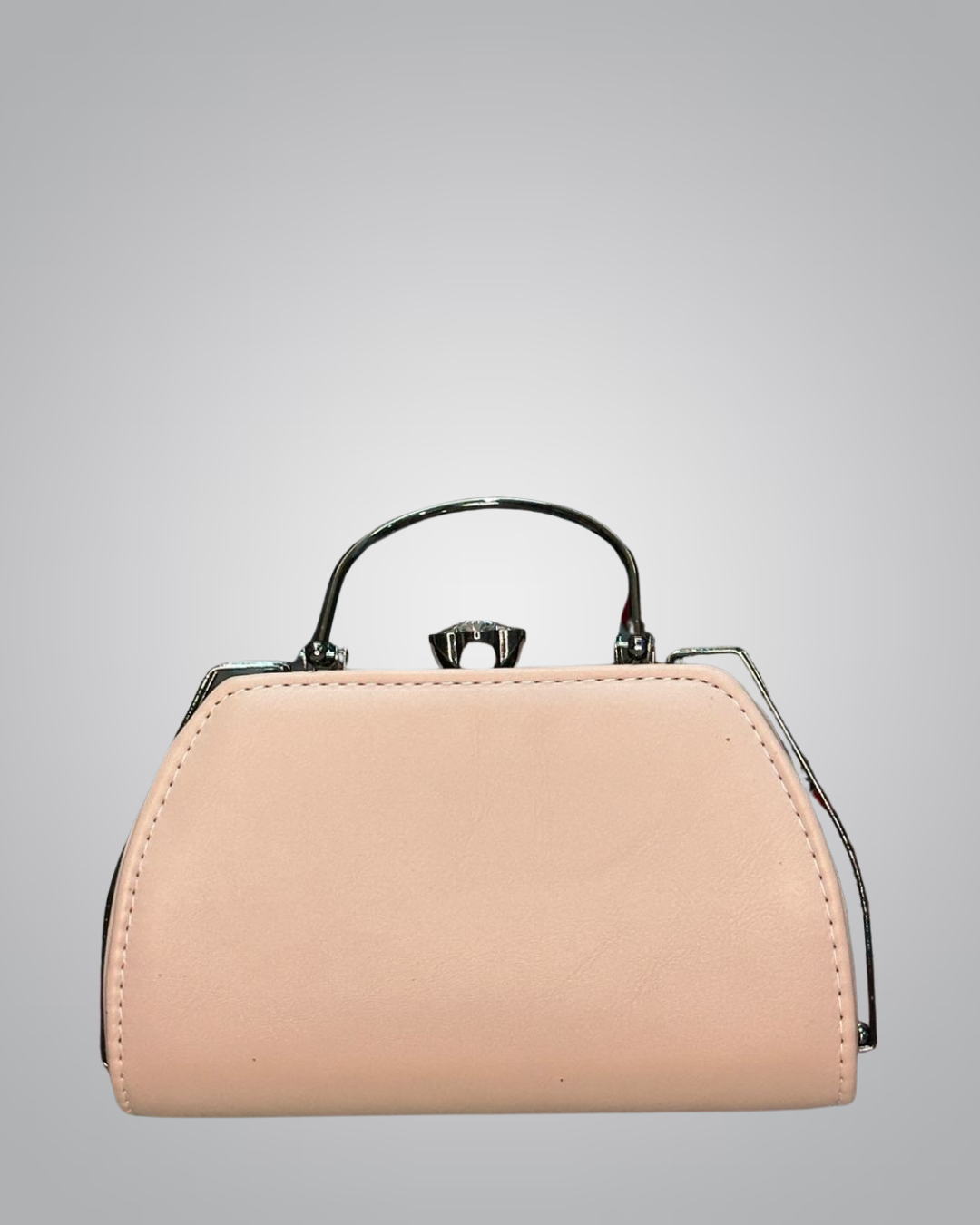 Elegant Hand-Painted Floral Handbag with Crystal Clasp
