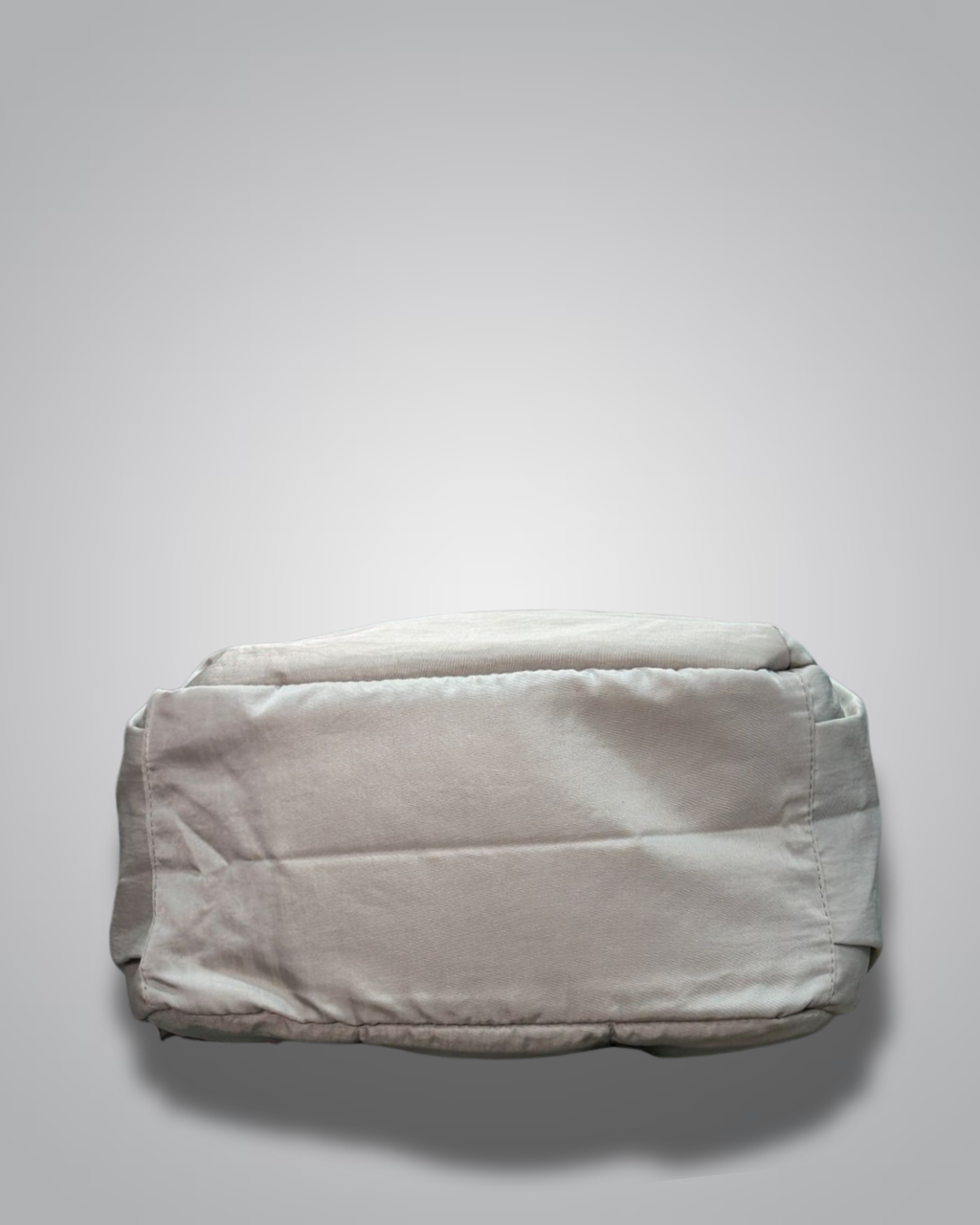 Light gray fabric pouch on a light gray background- valentini impex