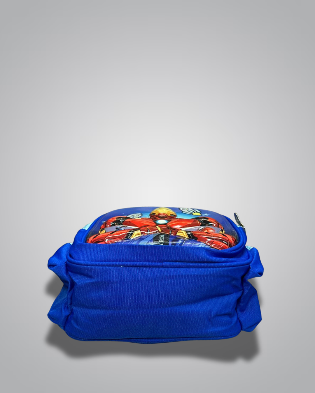 Blue pouch with red and yellow items on a gray background- Valentino Impex