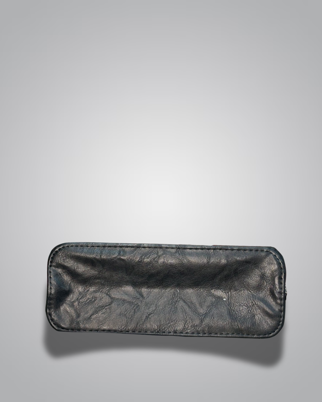 Black handbag with floral embroidery on a gray background-Valentino Impex