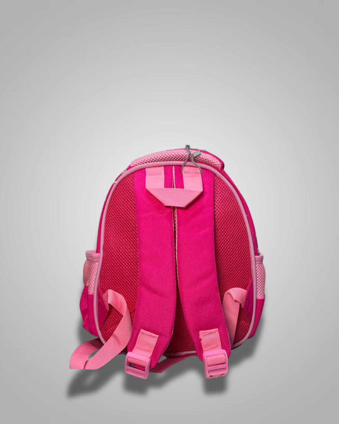 Pink children's backpack on a gray background- Valentino Impex