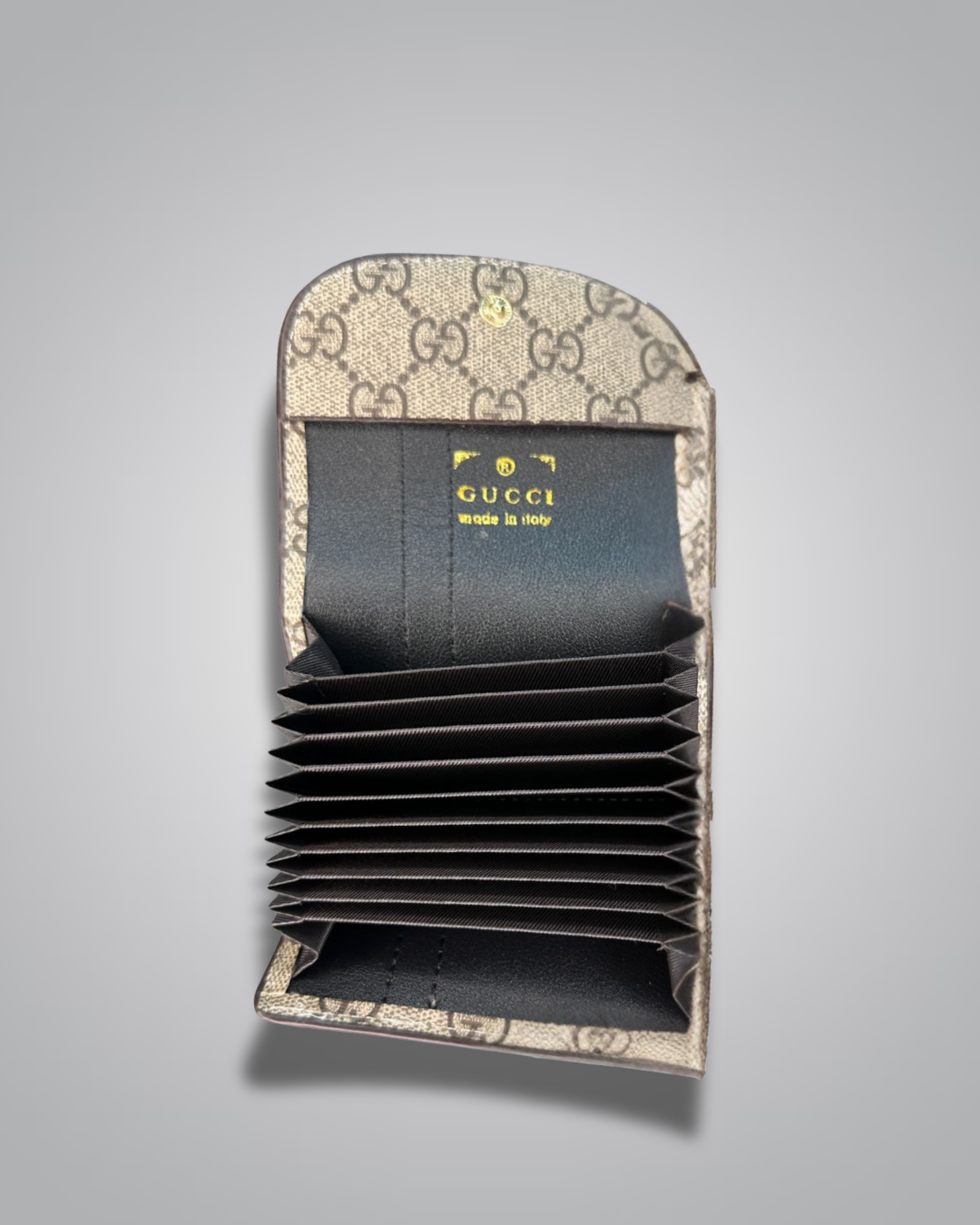 Gucci-Inspired Monogram Mini Accordion Wallet