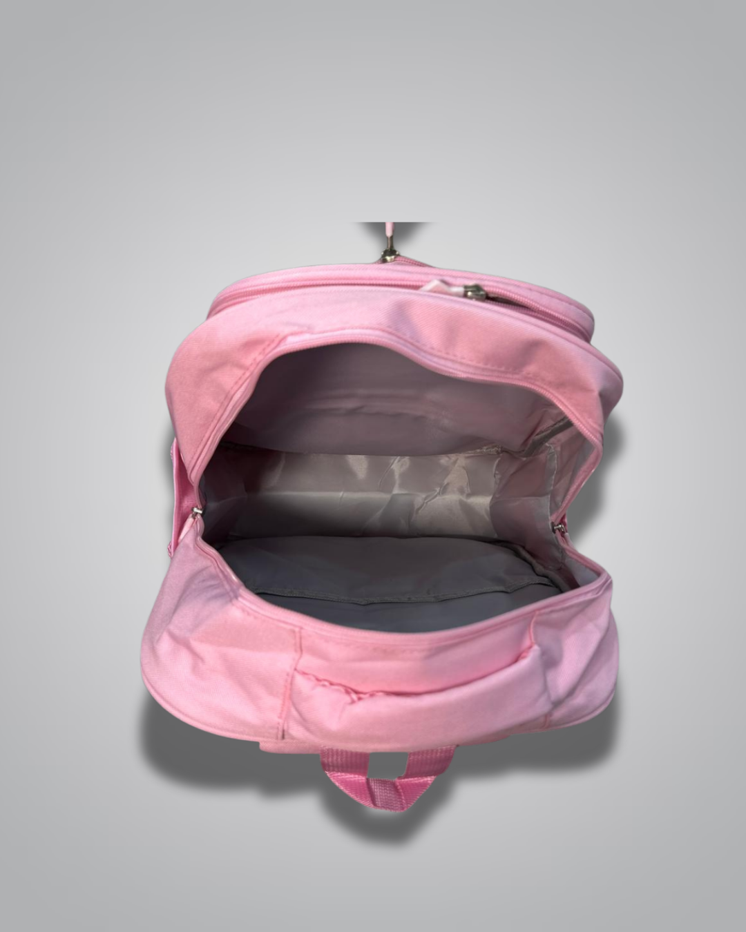 Pink pet carrier on a gray background- Valentino Impex