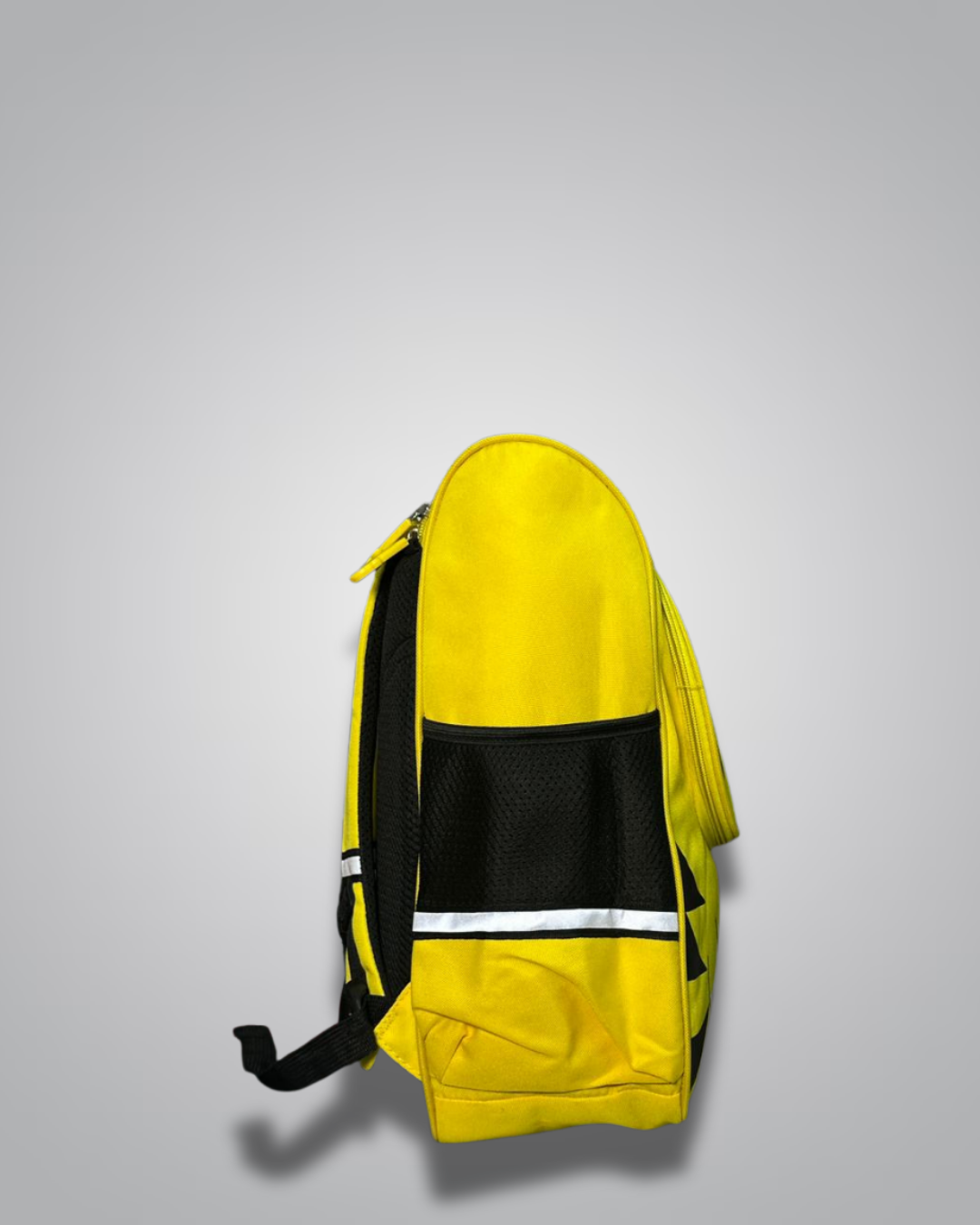 Yellow backpack with black accents on a gray background- Valentino Impex