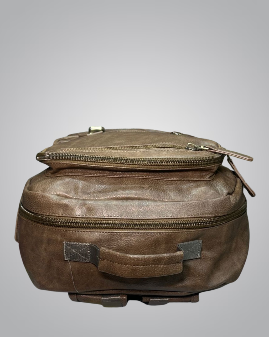 Woodland Faux Leather Travel Backpack – Brown