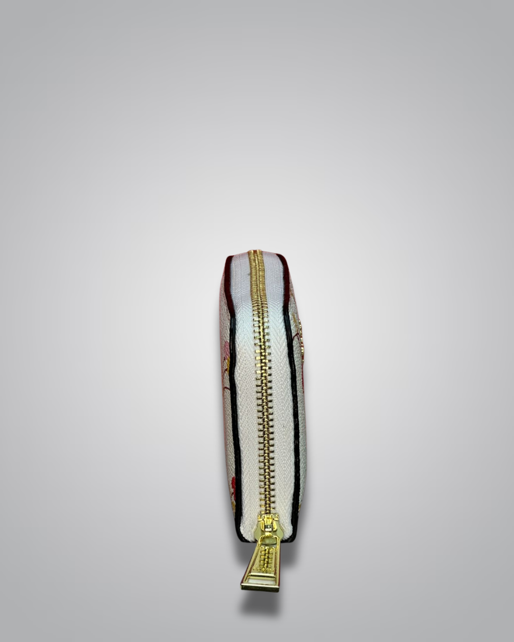 Coach cream zip wallet with red and yellow cherry print and gold Coach logo- Valentino Impex