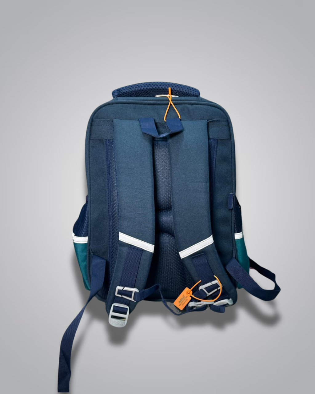 Blue backpack on a gray background- Valentino Impex