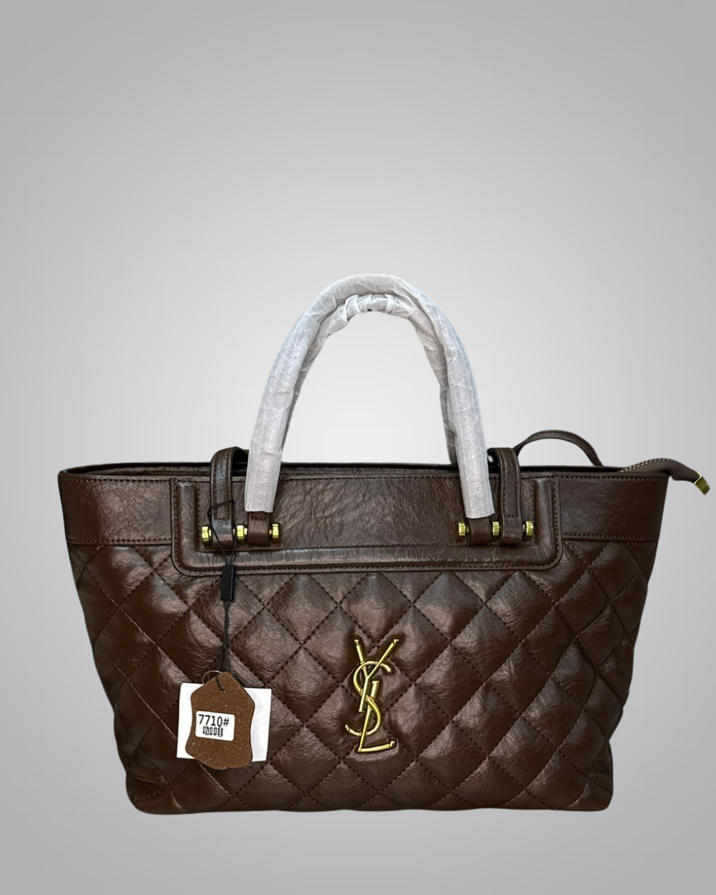 Saint Laurent (YSL) Classic Black Quilted Leather Handbag with Gold Hardware