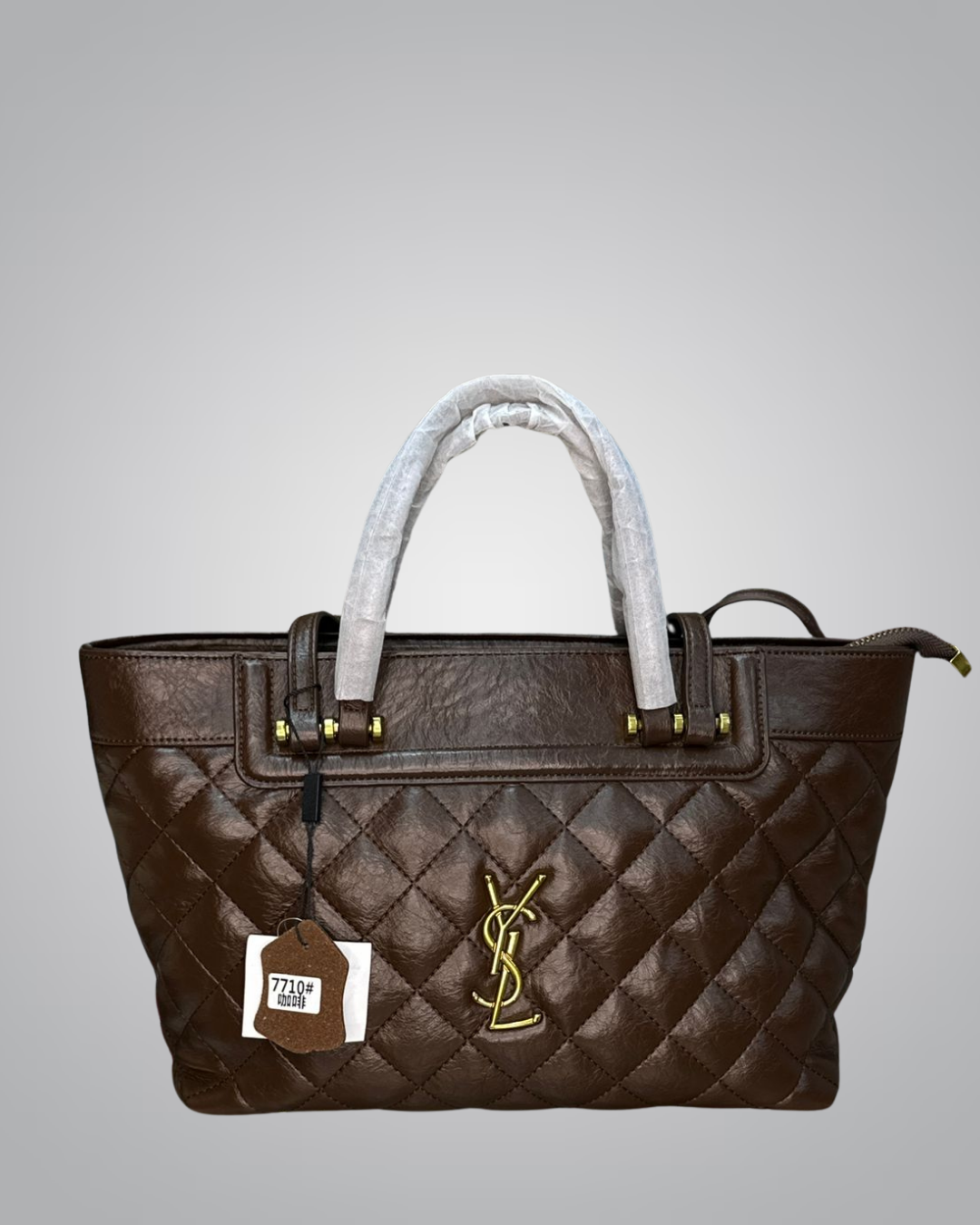 Saint Laurent (YSL) Classic Black Quilted Leather Handbag with Gold Hardware