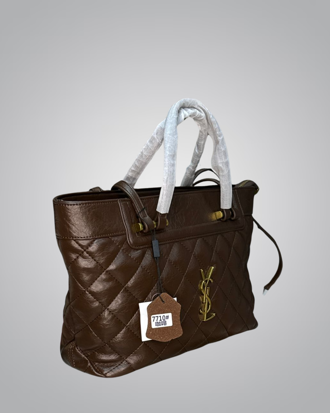 Saint Laurent (YSL) Classic Black Quilted Leather Handbag with Gold Hardware