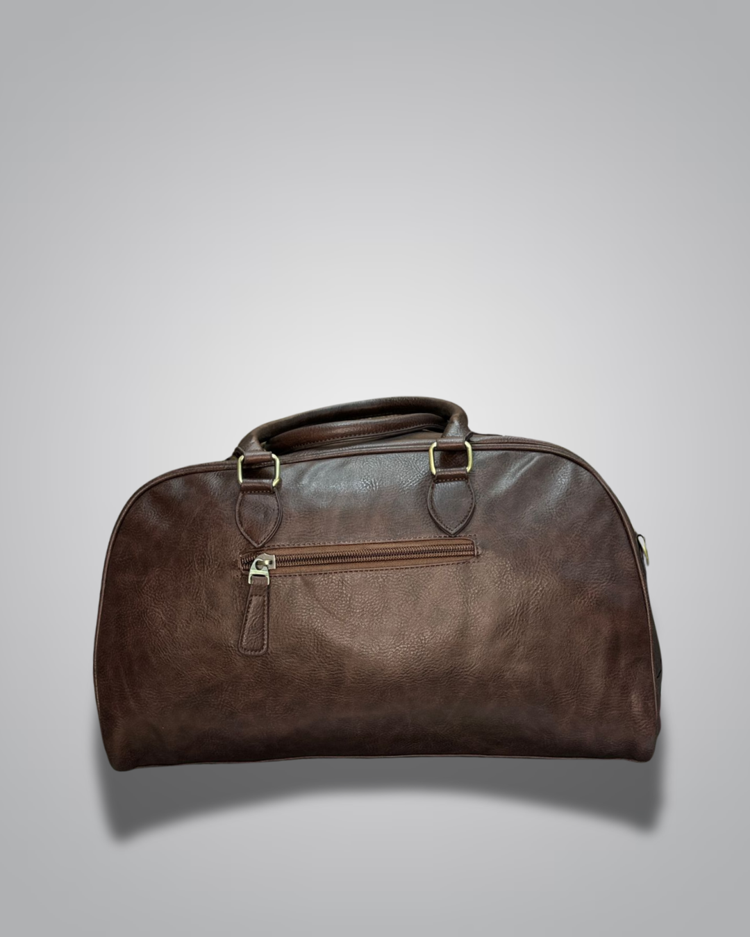  Woodland dark brown travel bag, Angled side view of Woodland vintage bag- Valentino Impex