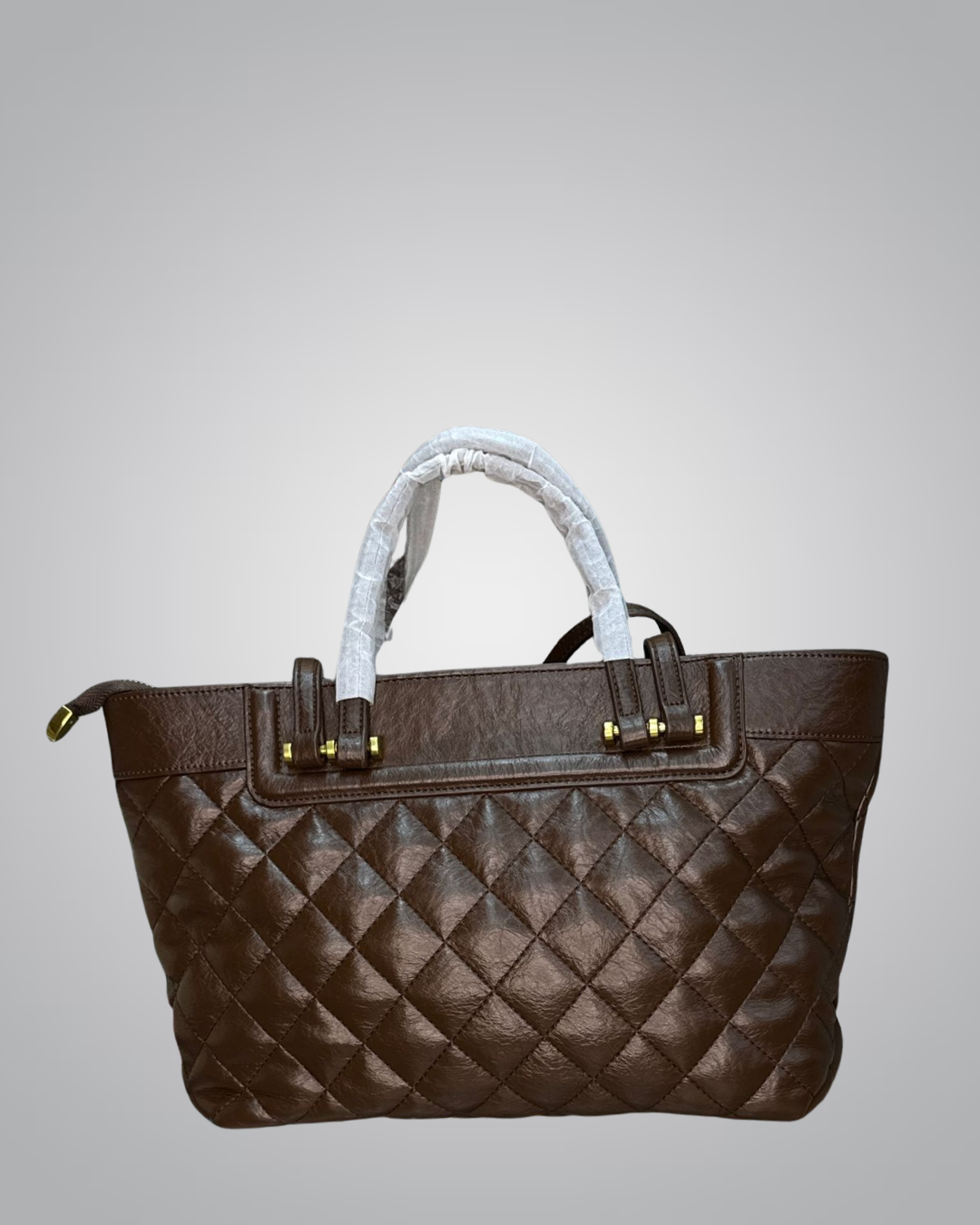 Saint Laurent (YSL) Classic Black Quilted Leather Handbag with Gold Hardware