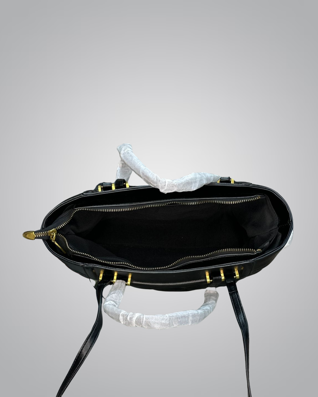 Saint Laurent (YSL) Classic Black Quilted Leather Handbag with Gold Hardware