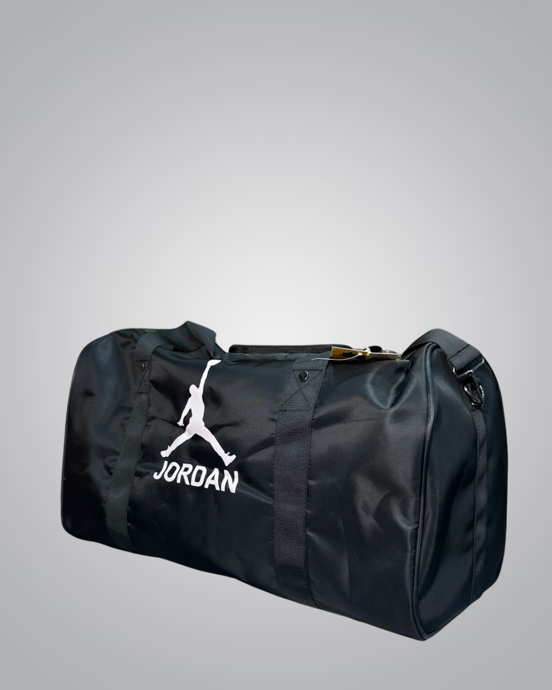 Jordan Black Nylon Travel Duffle Bag