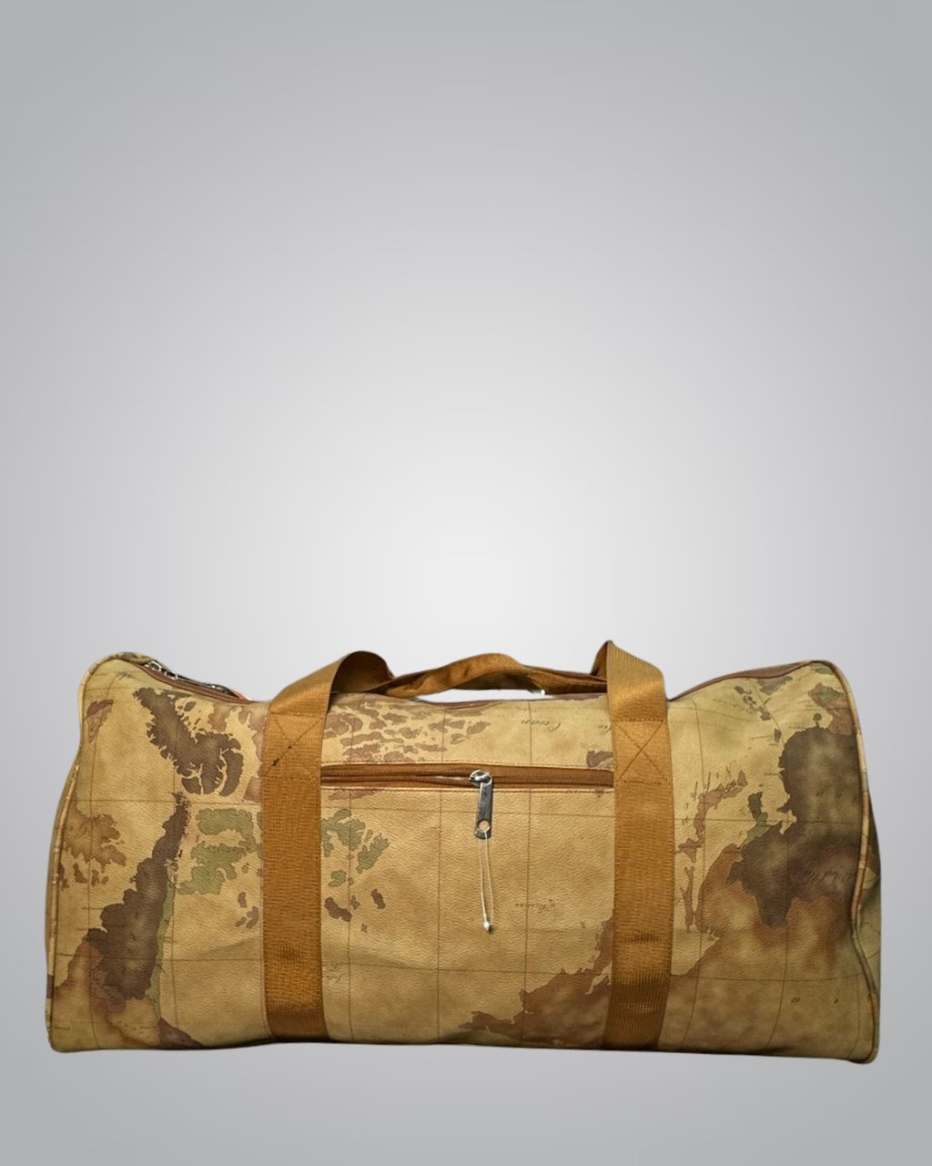 Vintage Map Print Canvas Travel Duffle Bag