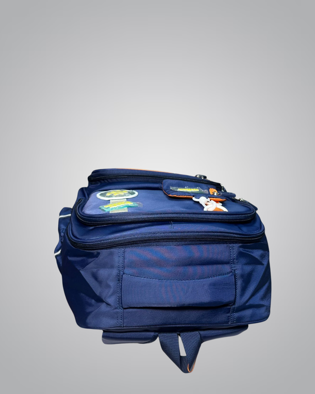 XIAOQI Trendy School Backpack – Hashtag Patch Edition with Side Pouch (4 Colors)