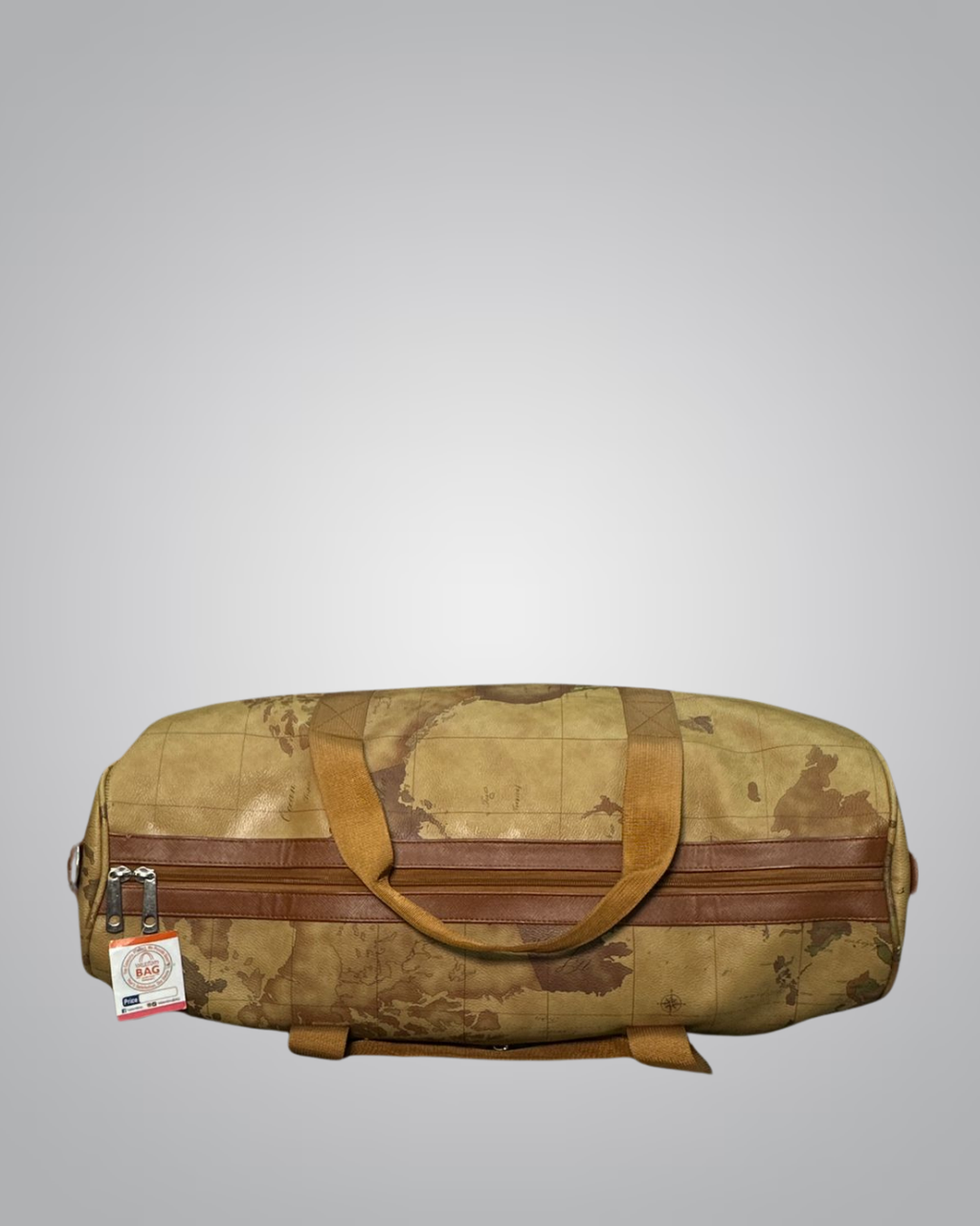 Vintage Map Print Canvas Travel Duffle Bag