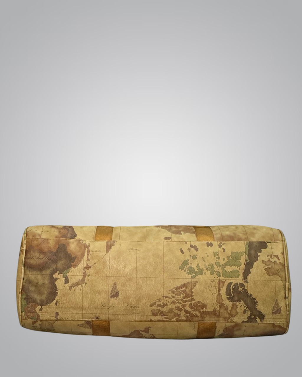 Vintage Map Print Canvas Travel Duffle Bag