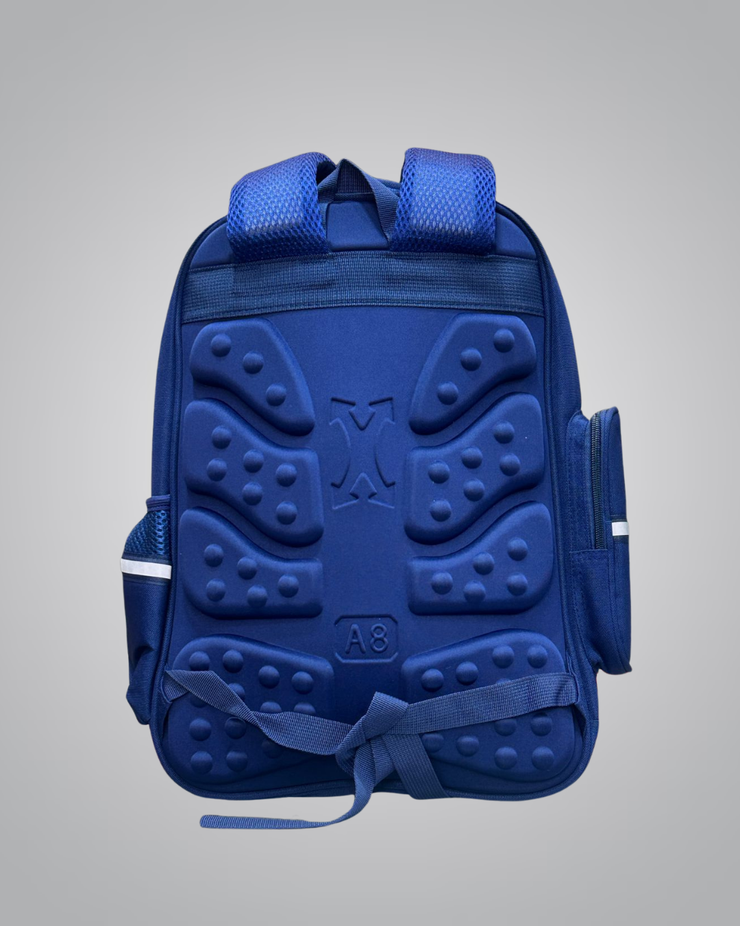 Dual-Pocket Mesh Panel Backpack – Navy & Green Utility Design