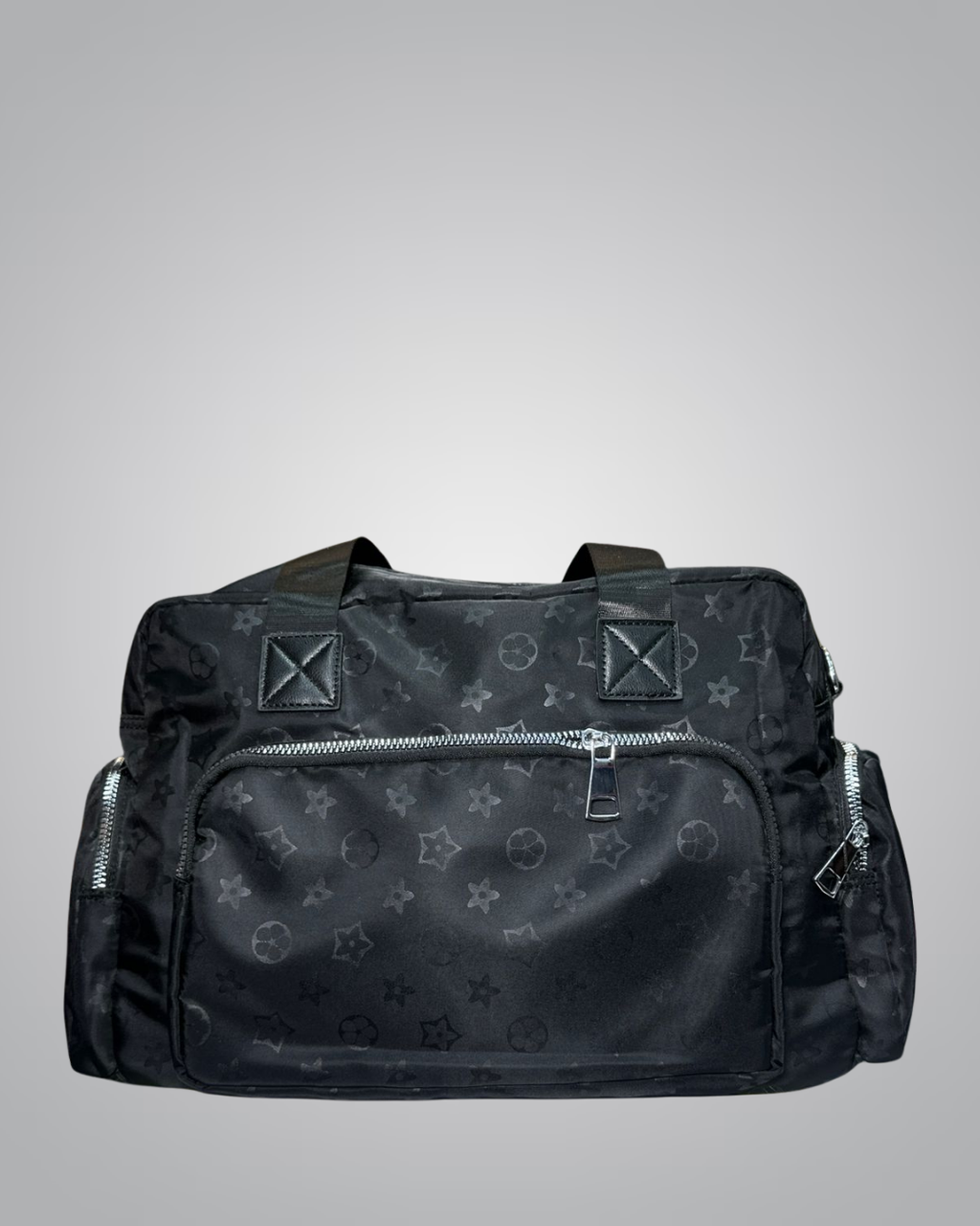 Stylish Black Branded Travel Duffel Bag – Lightweight & Durable