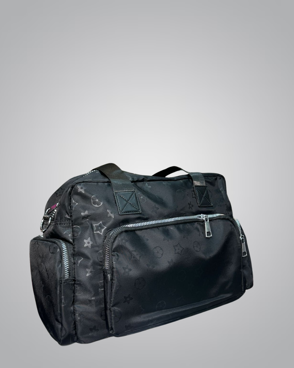 Stylish Black Branded Travel Duffel Bag – Lightweight & Durable