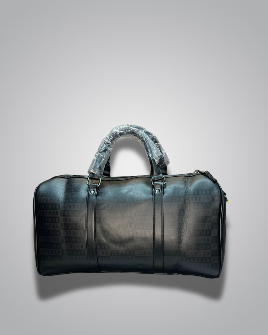 Jordan black travel duffel bag with logo and handles- Valentino Impex
