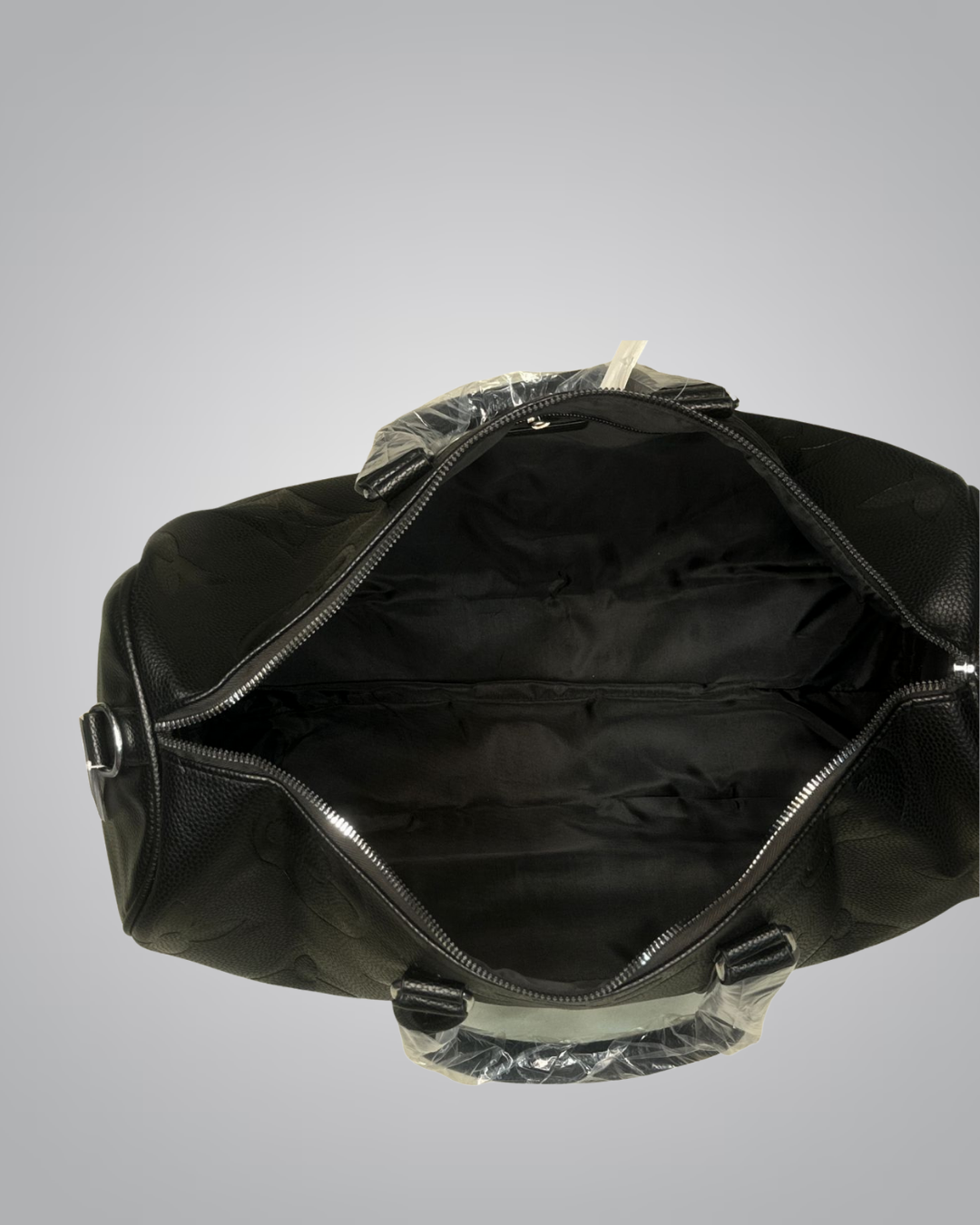 Luxury Designer-Inspired Black & Brown Travel Duffle Bag – Stylish & Spacious