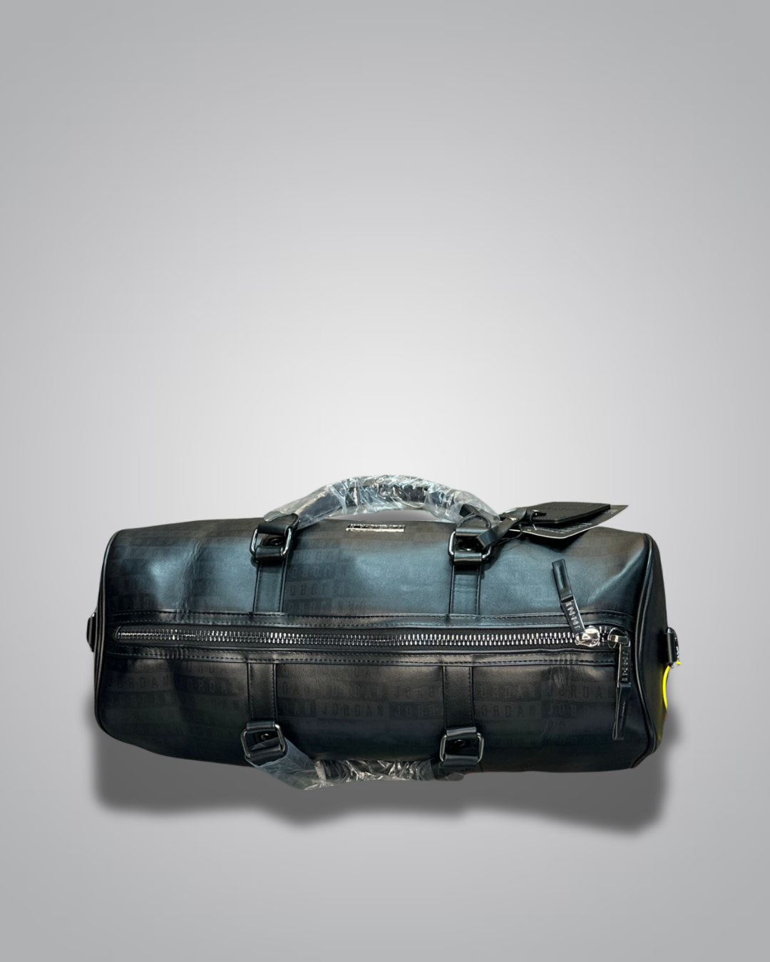 Jordan black travel duffel bag with logo and handles- Valentino Impex
