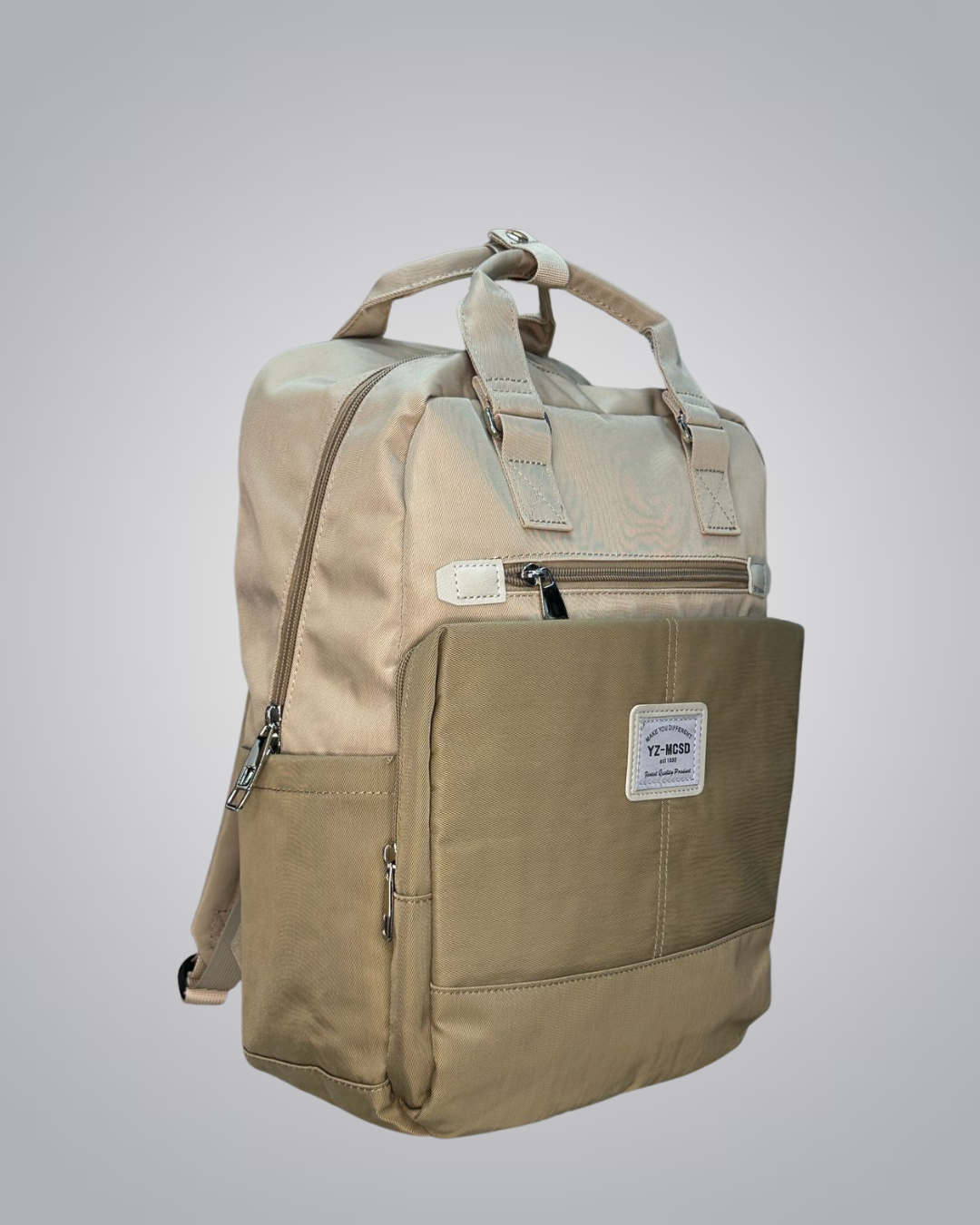 Structured Casual Kids Backpack – Cream Beige