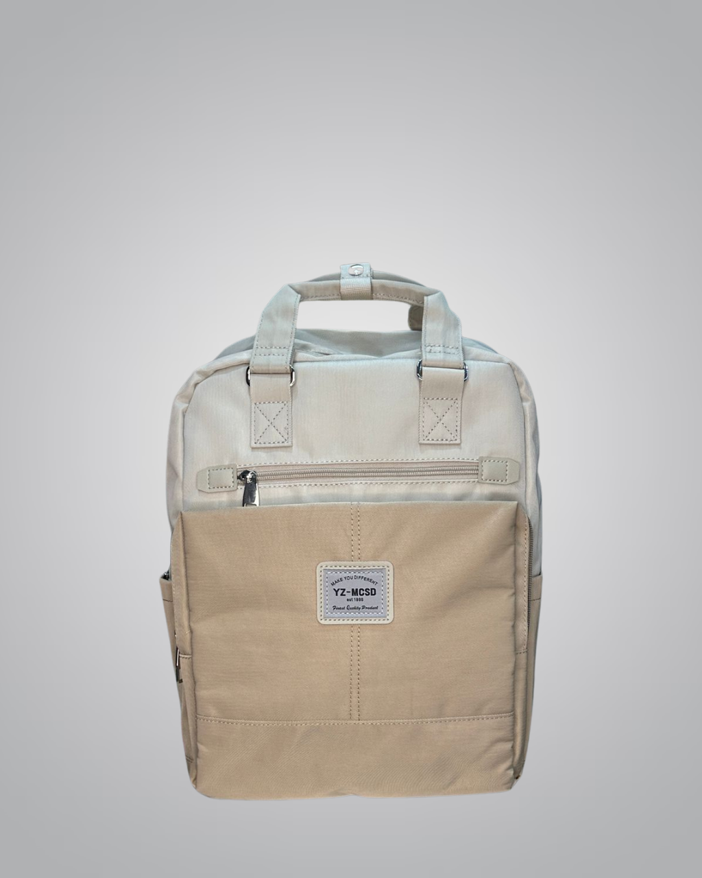 Structured Casual Kids Backpack – Beige & Cream