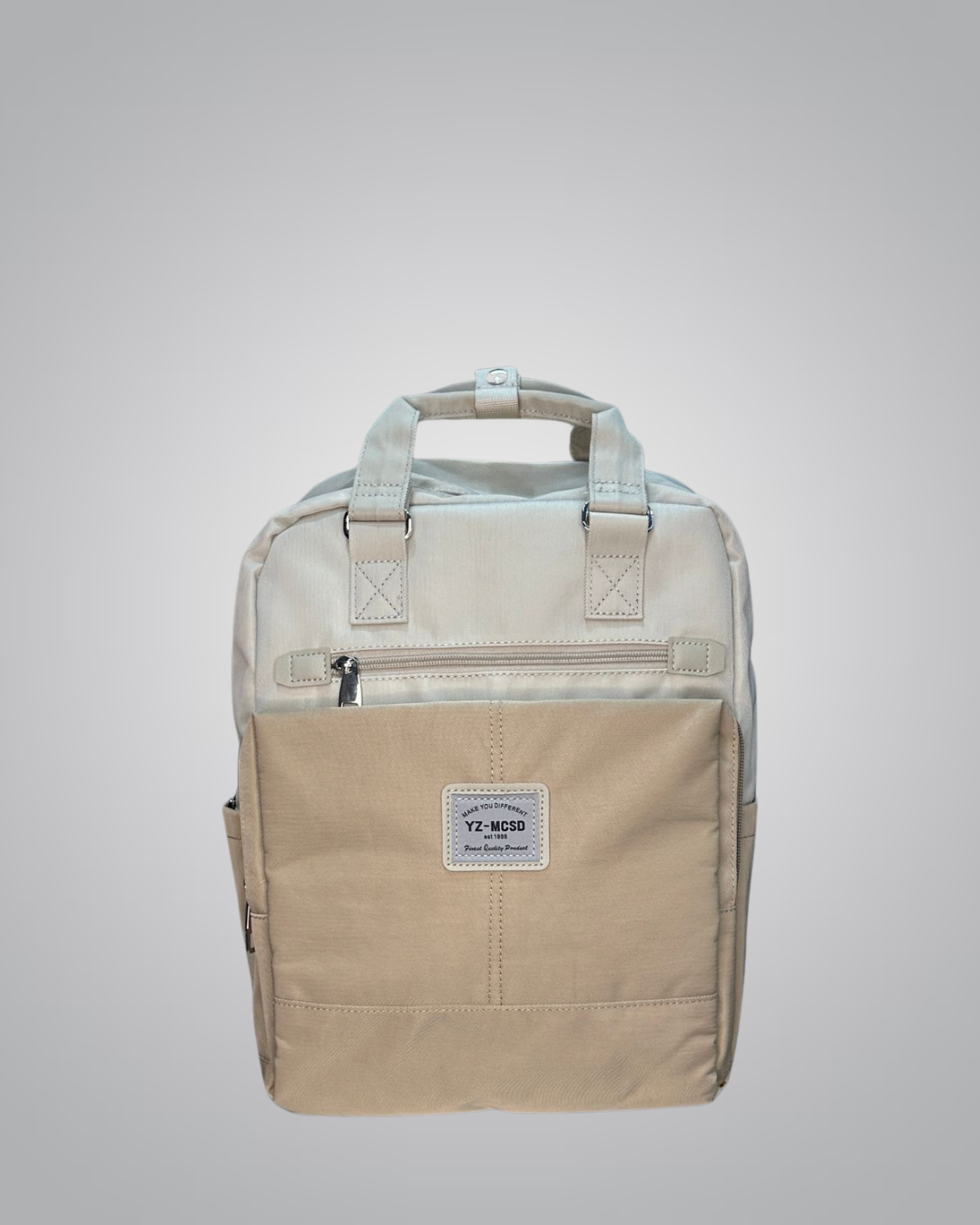 Structured Casual Kids Backpack – Beige & Cream
