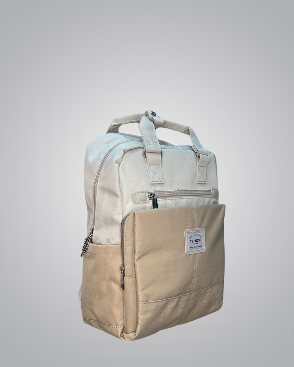 Structured Casual Kids Backpack – Beige & Cream
