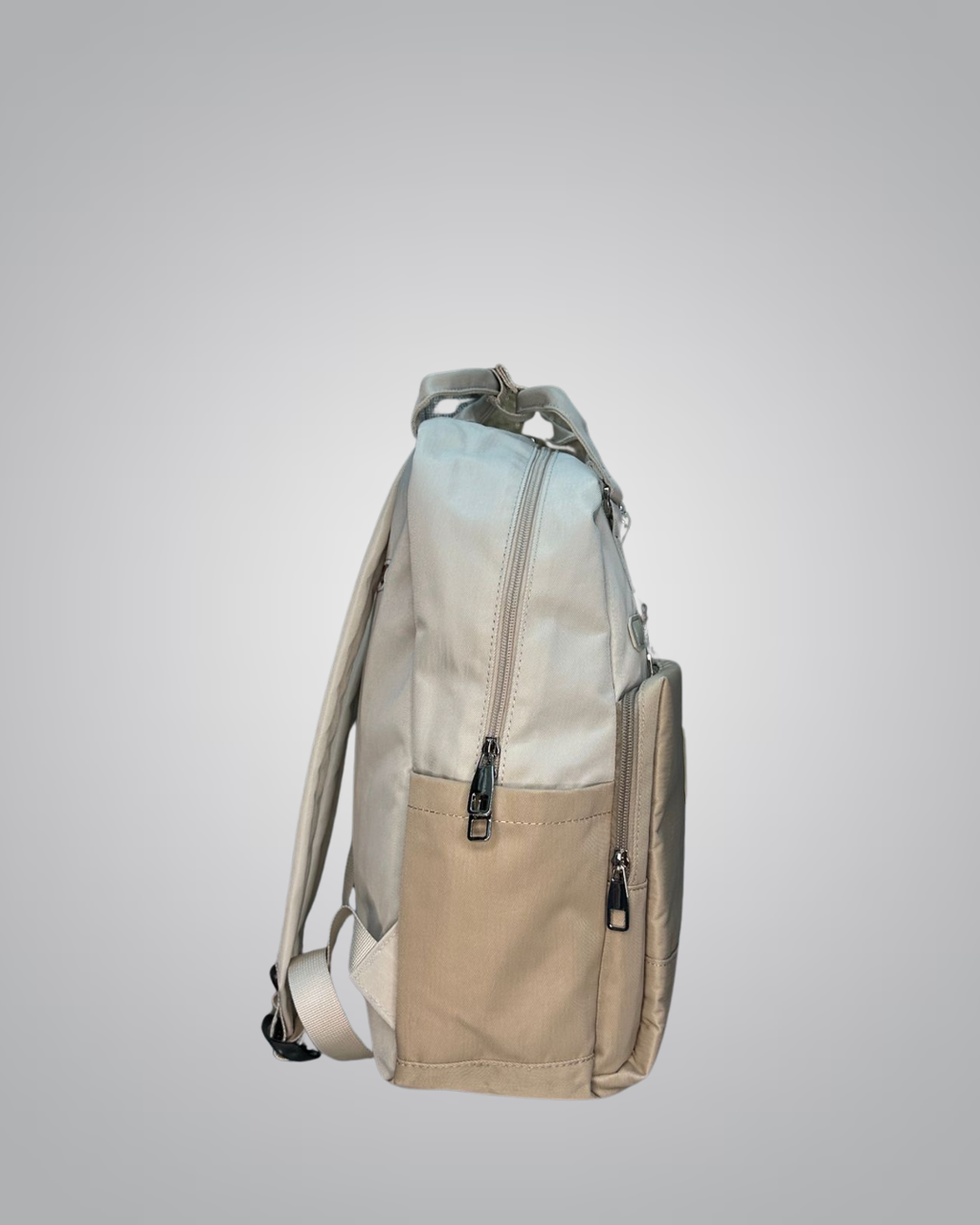 Structured Casual Kids Backpack – Beige & Cream