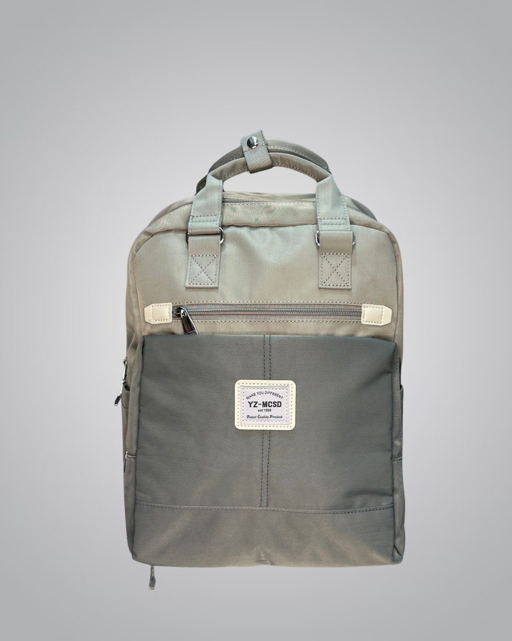 Structured Casual Kids Backpack – Olive Green Duo (YZ-MCSD Design)