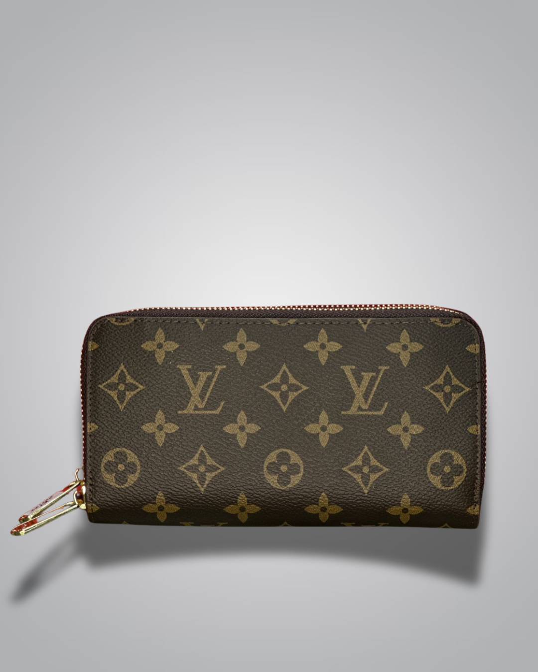 LV-Inspired Double-Zip Monogram Long Wallet – Brown & Black Variants