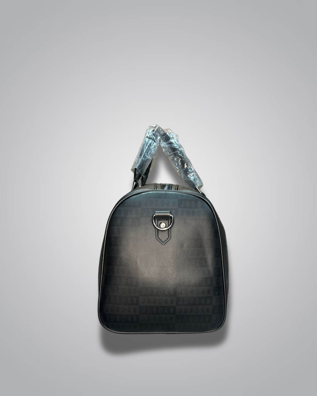Jordan black travel duffel bag with logo and handles- Valentino Impex
