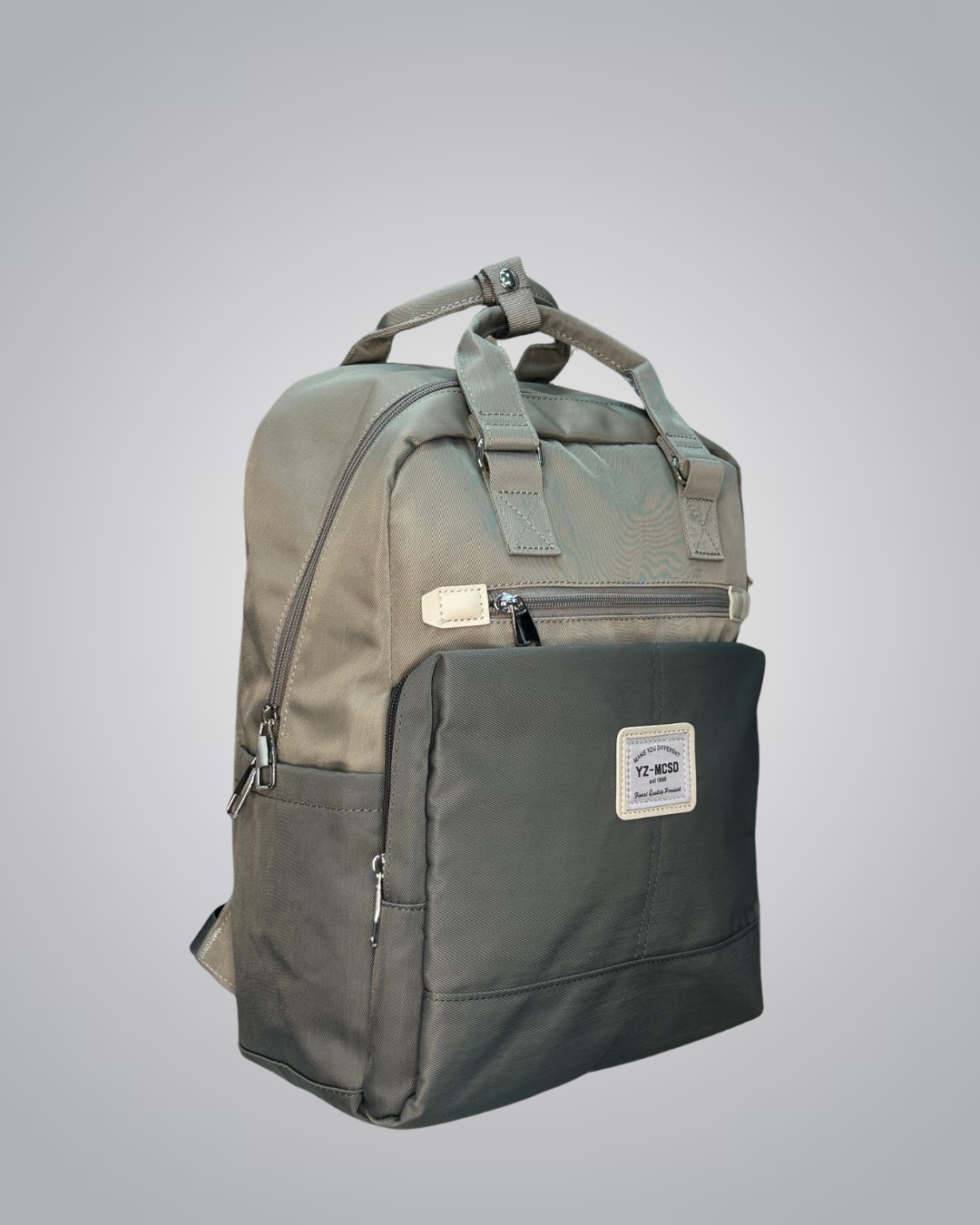 Structured Casual Kids Backpack – Olive Green Duo (YZ-MCSD Design)
