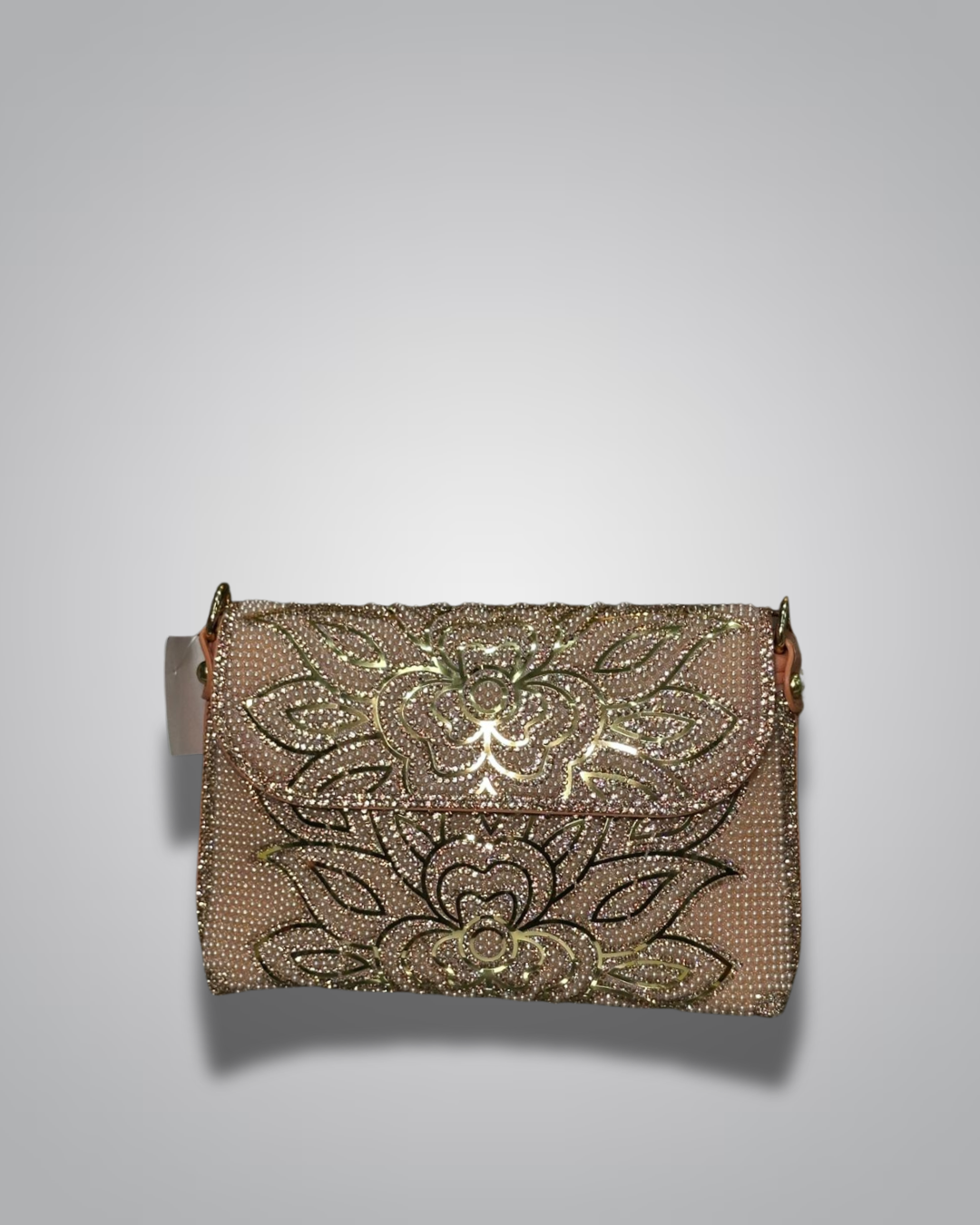 Floral embellished party clutch with pearl handle – Valentino Impex

