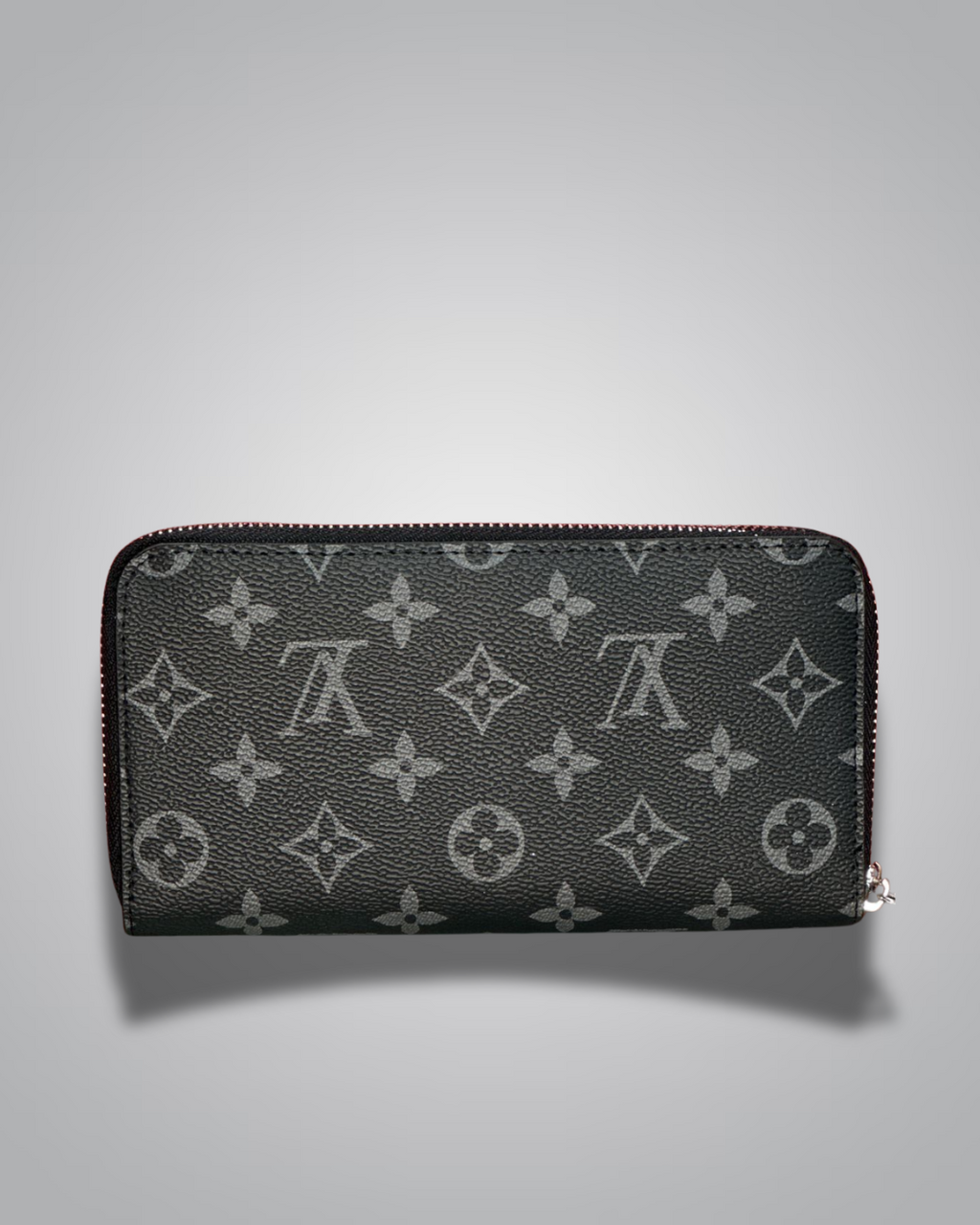 LV-Inspired Double-Zip Monogram Long Wallet – Brown & Black Variants