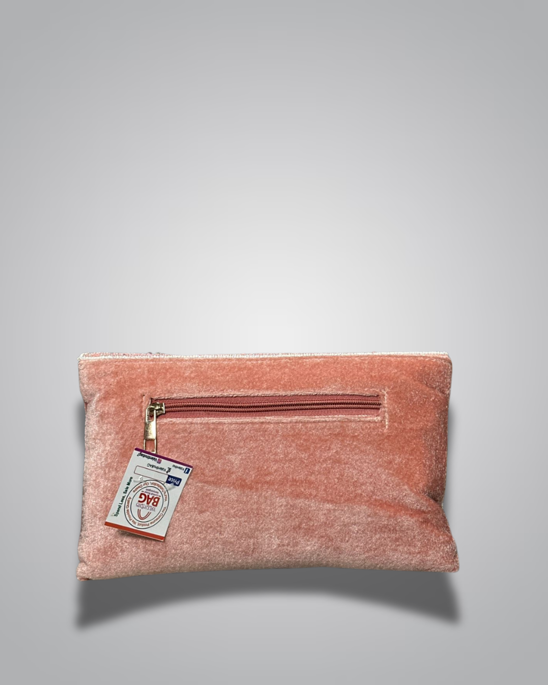 Elegant Cream & Gold Pearl Embellished Clutch Bag