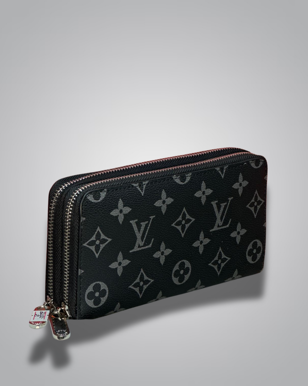 LV-Inspired Double-Zip Monogram Long Wallet – Brown & Black Variants