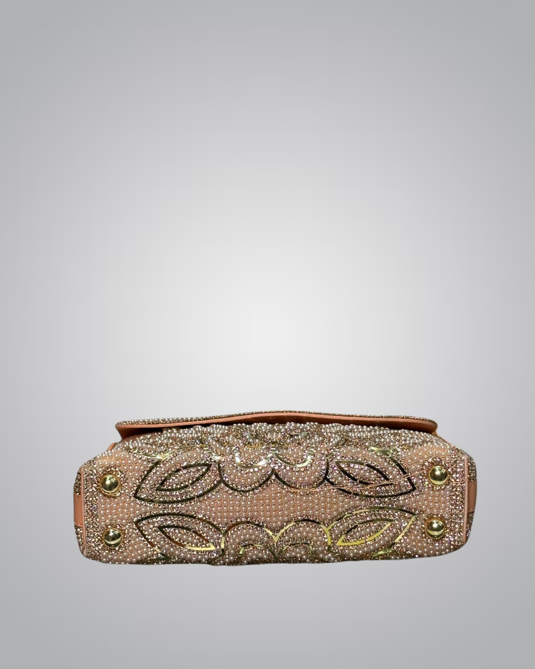 Floral embellished party clutch with pearl handle – Valentino Impex

