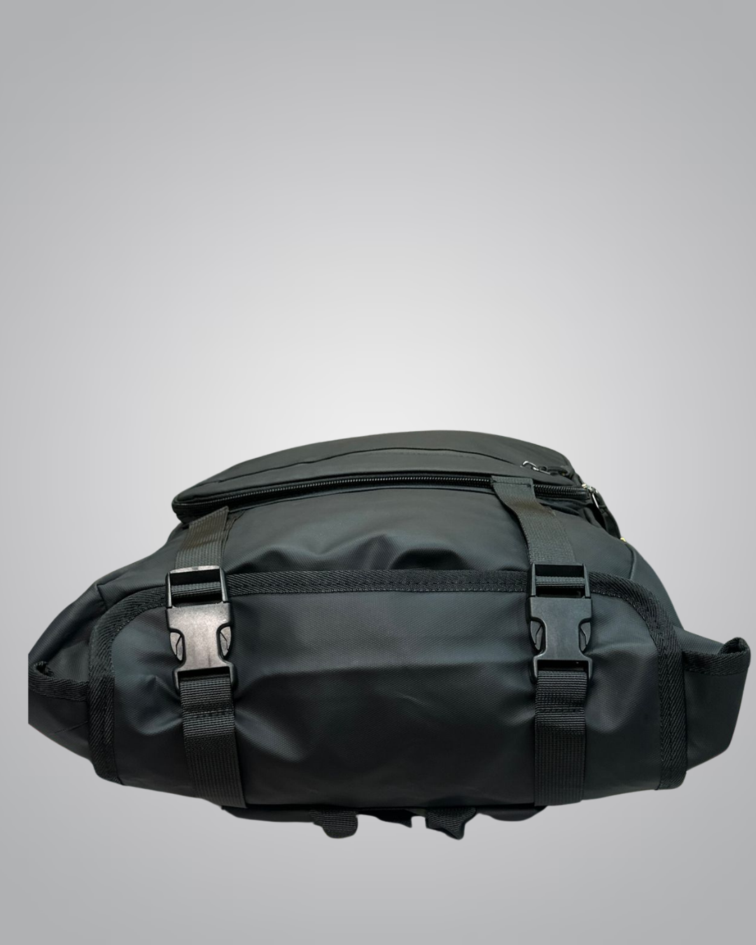 Urban Pro Roll-Top Backpack – Sleek Black with Yellow Accent