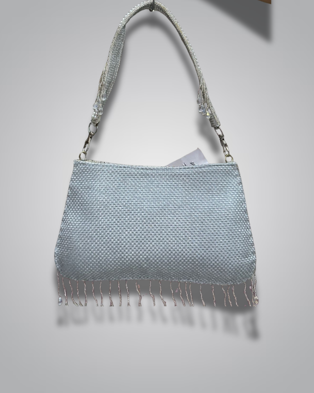 Elegant Pearl & Crystal Embellished Party Bag