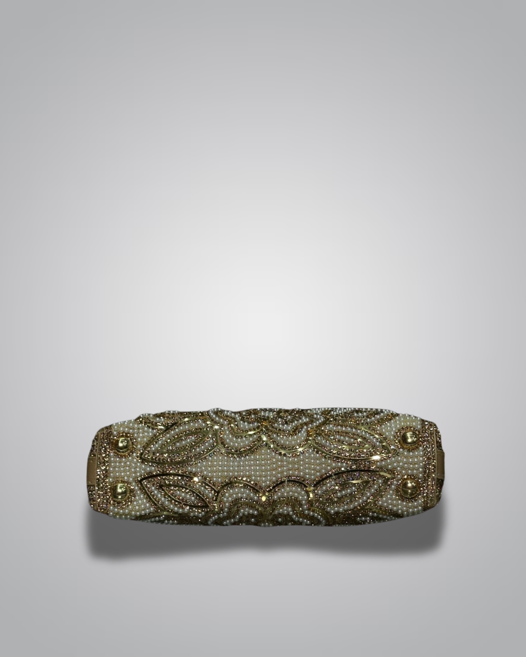 Floral embellished party clutch with pearl handle – Valentino Impex

