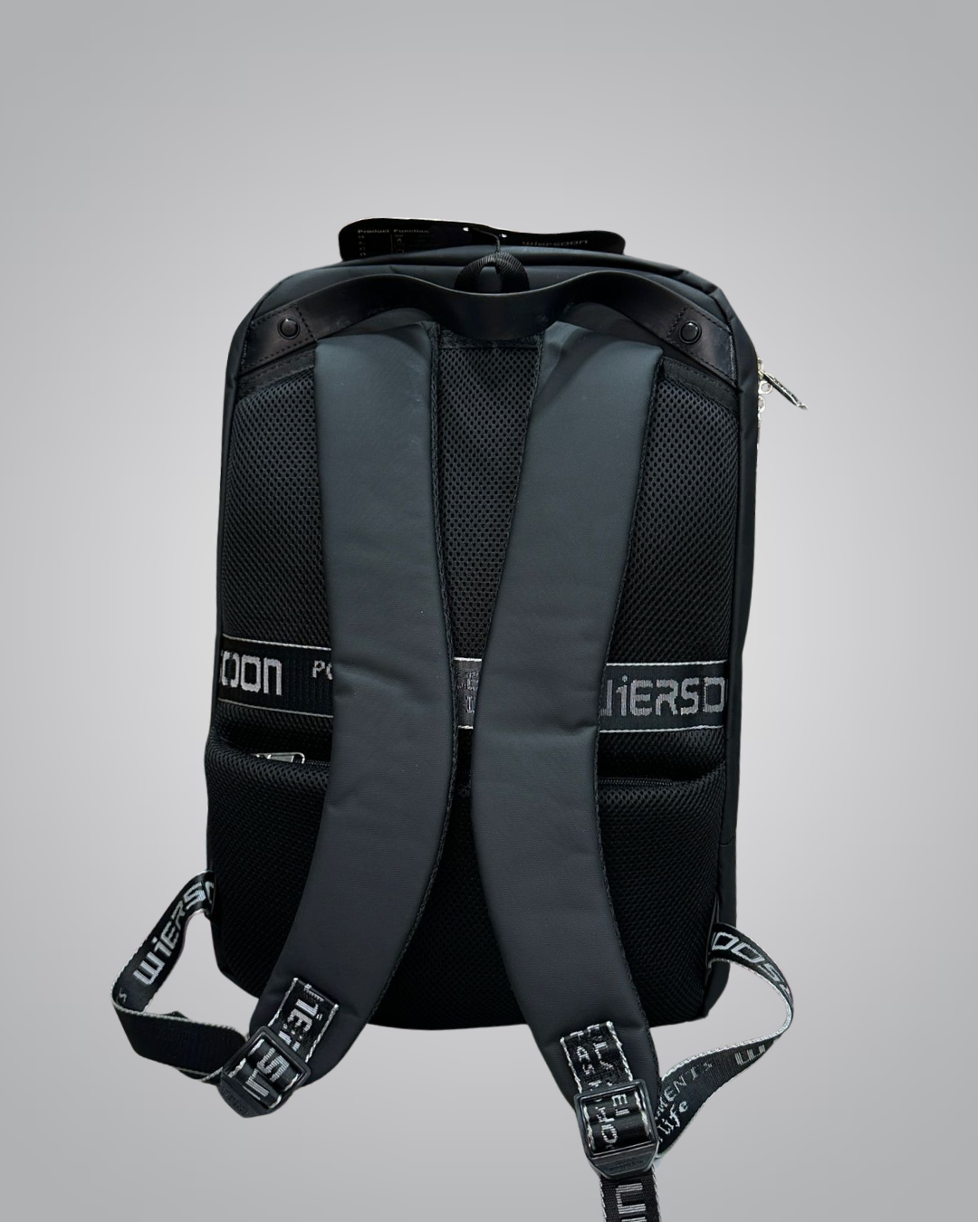 WiERSON Newest Black Stylish Laptop Backpack