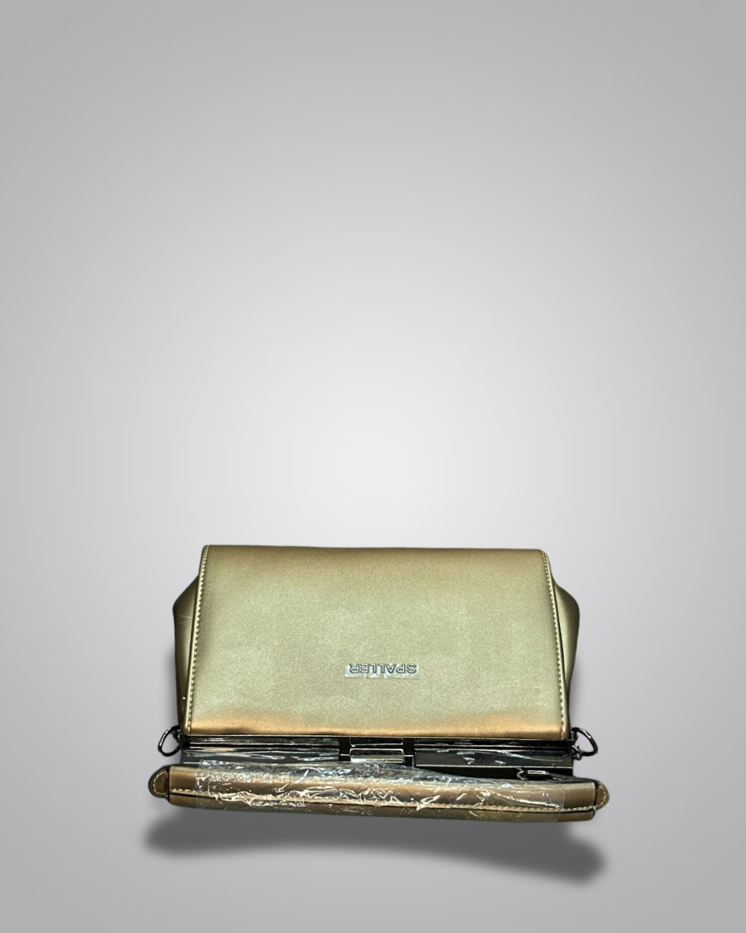 SPALLER Premium Box Clutch – Metallic Party Handbag (3 Colors)