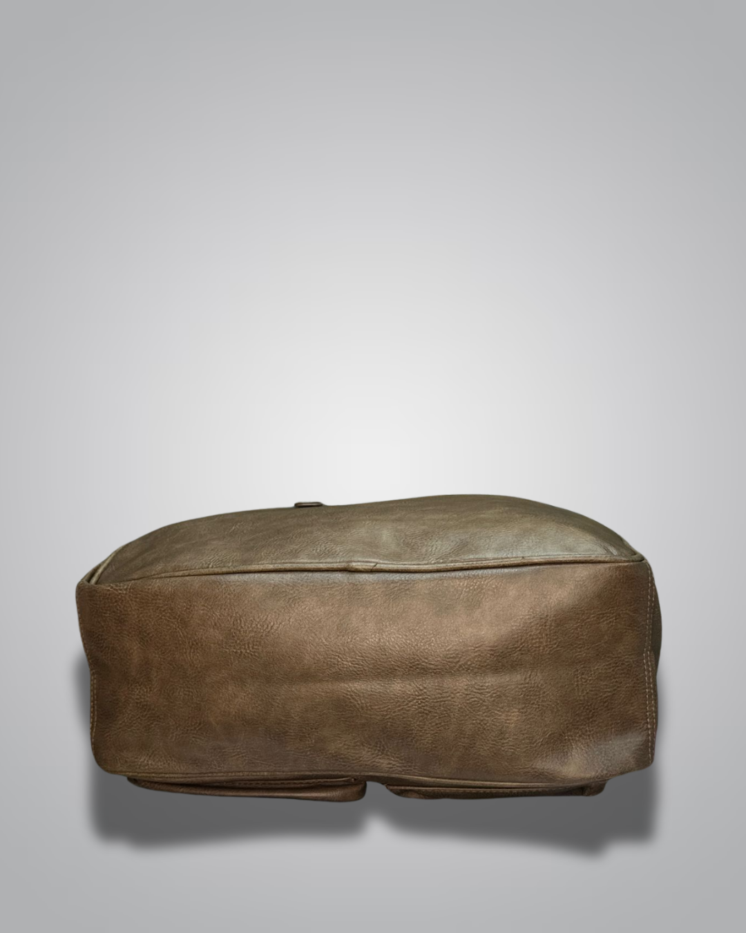 Brown leather bag on a light gray background- Valentino Impex