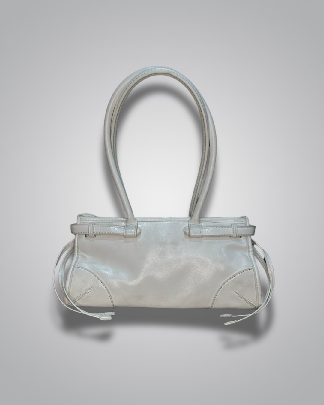 Translucent handbag on a light gray background